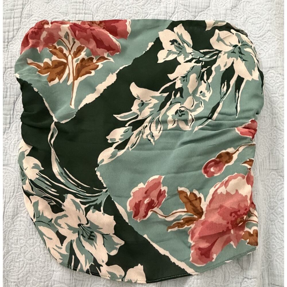 Reformation Lennon Strapless‎ Top Floral Smocked Tube Top Paloma Sz 4 No Scarf